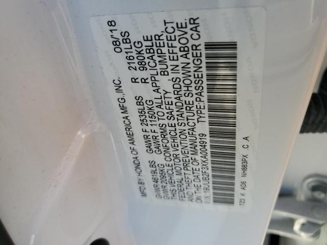 19UUB2F3XKA004919 Acura TLX