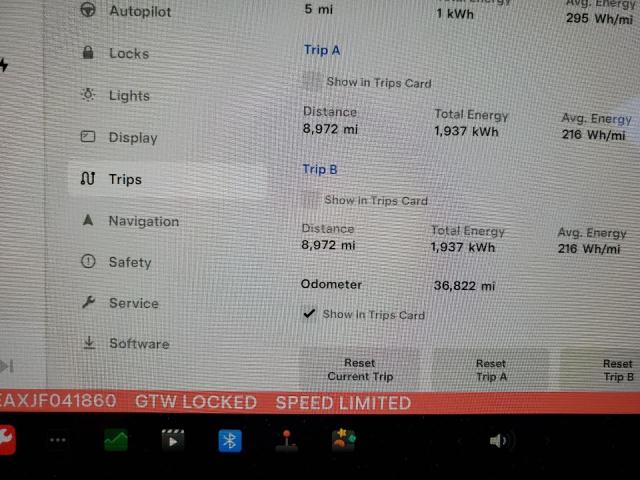 5YJ3E1EAXJF041860 Tesla MODEL 3