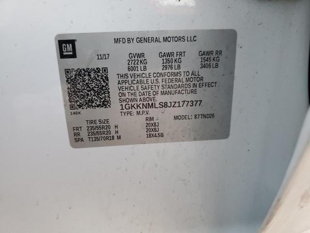 1GKKNMLS8JZ177377 GMC Acadia Slt-1