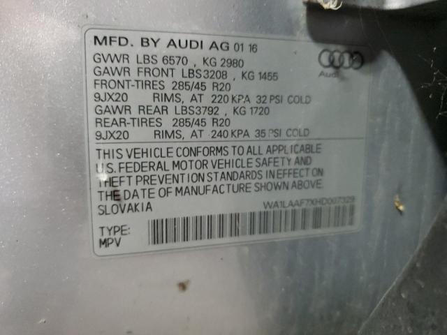 WA1LAAF7XHD007329 Audi Q7 Premium Plus
