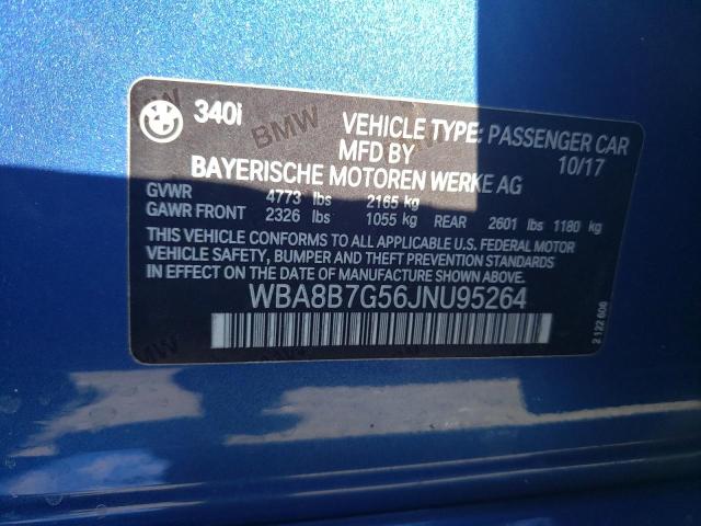 WBA8B7G56JNU95264 BMW 340 XI
