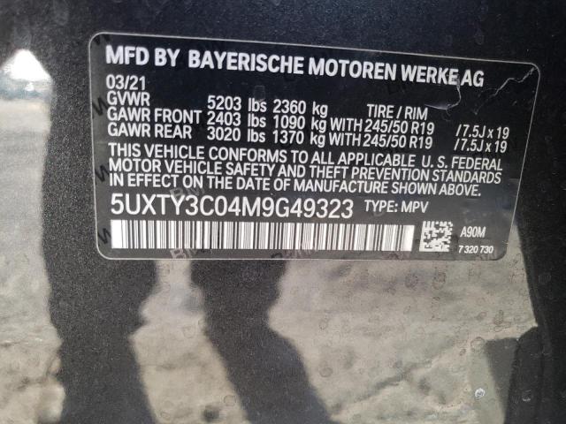 5UXTY3C04M9G49323 BMW X3 Sdrive30i