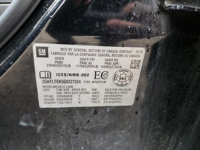 2GKFLTEK5G6227204 GMC Terrain Sle