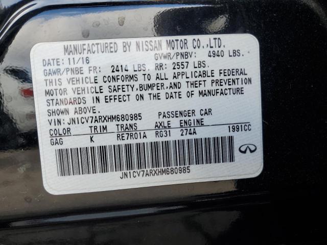 JN1CV7ARXHM680985 Infiniti Q50 BASE