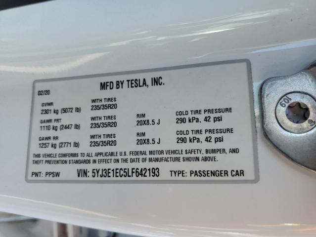 5YJ3E1EC5LF642193 Tesla MODEL 3