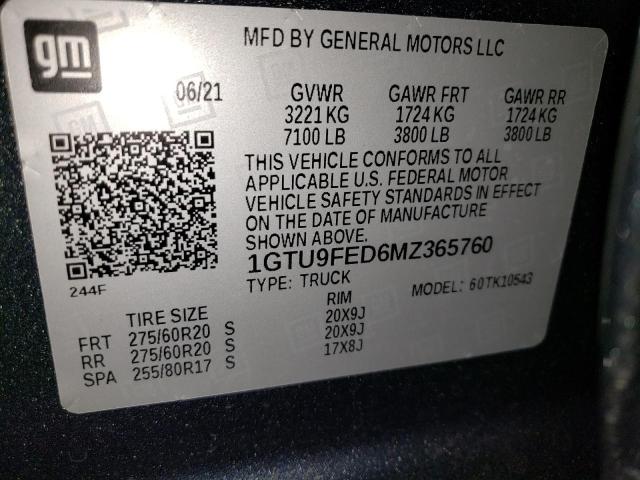 1GTU9FED6MZ365760 GMC Sierra K1500 Denali