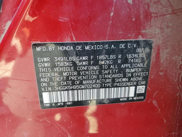 3HGGK5H95GM702400 Honda FIT EX