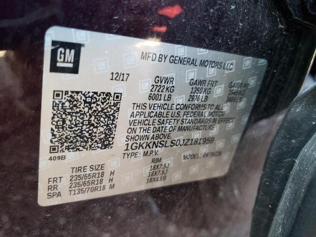 1GKKNSLS0JZ181959 GMC ACADIA SLE