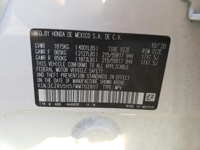 3CZRU5H57MM702807 Honda HR-V EX