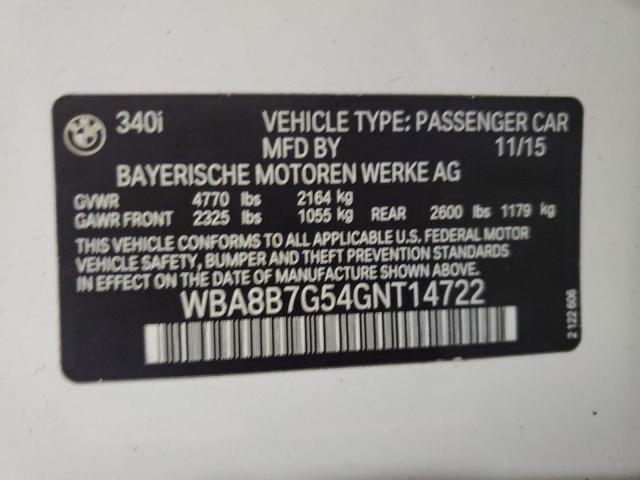 WBA8B7G54GNT14722 BMW 340 XI