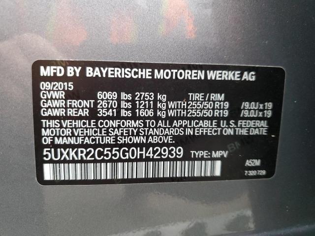 5UXKR2C55G0H42939 BMW X5 Sdrive35i