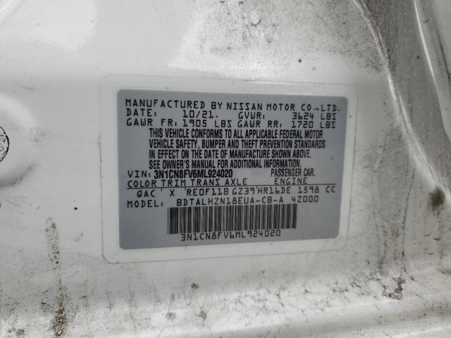 3N1CN8FV6ML924020 Nissan VERSA SR