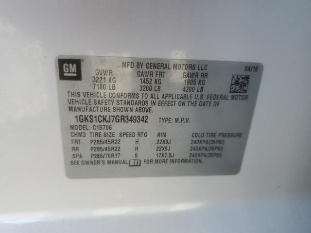 1GKS1CKJ7GR349342 GMC YUKON DENALI