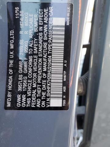 SHHFK7H20HU210404 Honda Civic Lx