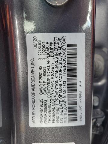 1HGCV3F19LA012843 Honda ACCORD HYBRID