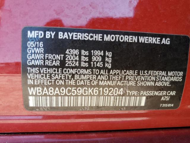 WBA8A9C59GK619204 BMW 320 I