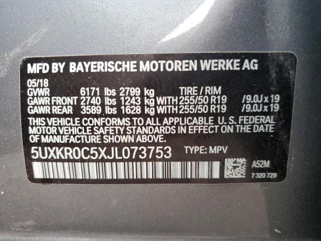 5UXKR0C5XJL073753 BMW X5 Xdrive35i