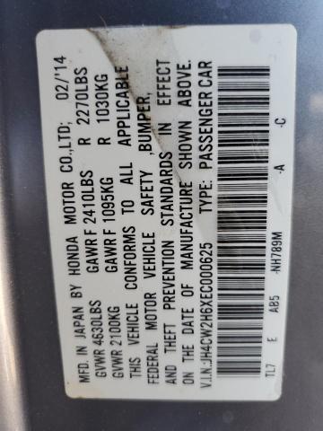 JH4CW2H6XEC000625 Acura Tsx Tech