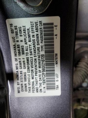 19XFC2F56GE210720 Honda Civic Lx