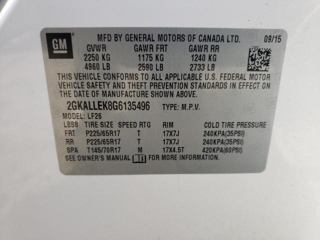2GKALLEK8G6135496 GMC TERRAIN SL