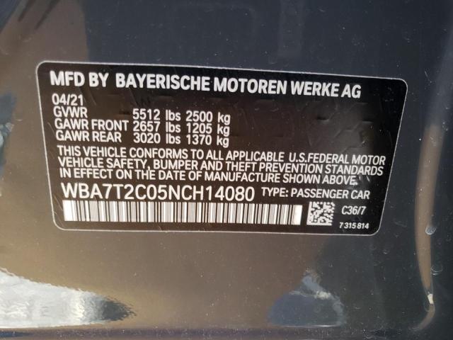 WBA7T2C05NCH14080 BMW 740 I