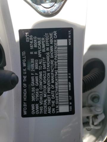 SHHFK7H46MU417942 Honda Civic Sport