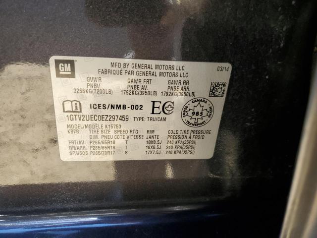 1GTV2UEC0EZ297459 GMC Sierra K1500 Sle