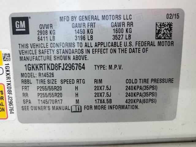 1GKKRTKD8FJ296764 GMC Acadia Denali