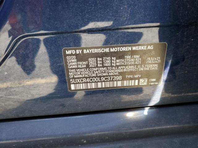 5UXCR4C00L9C37398 BMW X5 Sdrive 40i