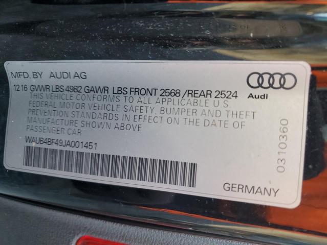 WAUB4BF49JA001451 Audi S4 Premium Plus