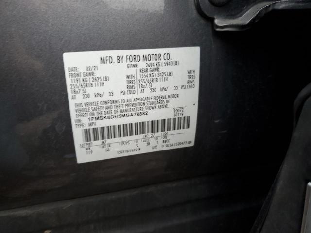 1FMSK8DH5MGA78882 Ford EXPLORER XLT