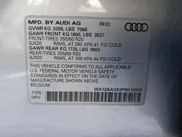WA12AAGE8PB010006 Audi E-tron Sportback Premium Plus