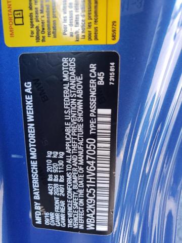 WBA2K9C51HV647050 BMW 230I