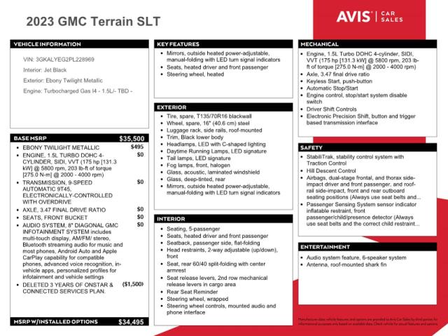 3GKALYEG2PL228969 GMC Terrain At4