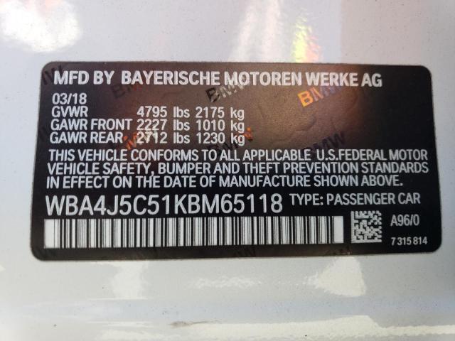 WBA4J5C51KBM65118 BMW 440i Gran Coupe
