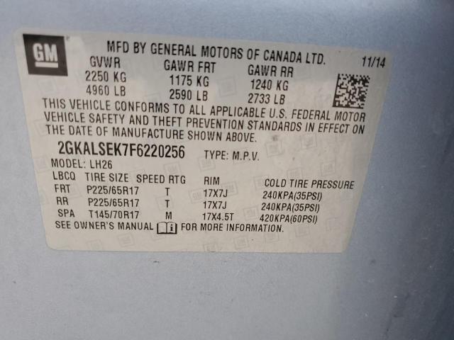 2GKALSEK7F6220256 GMC Terrain Slt
