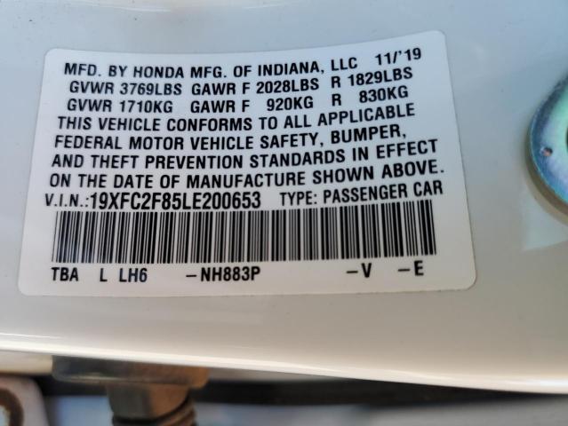19XFC2F85LE200653 Honda Civic Sport