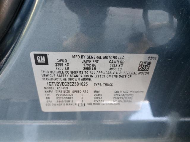 1GTV2VEC3EZ301025 GMC Sierra K1500 Slt