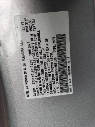 5FNRL6H95JB071007 Honda Odyssey Elite