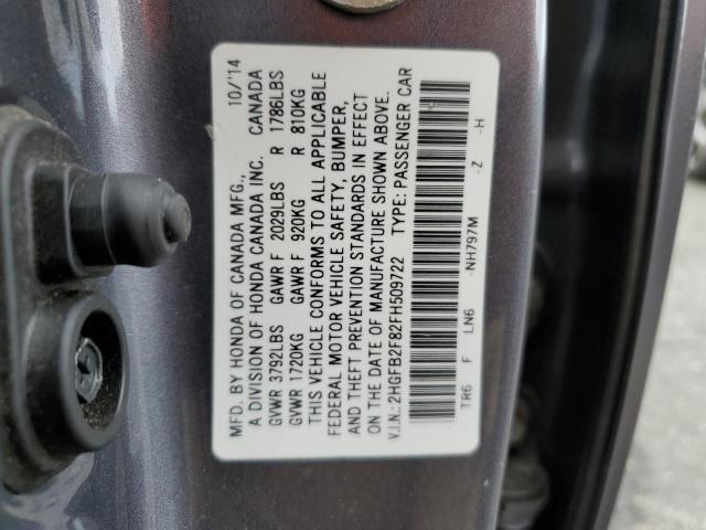 2HGFB2F82FH509722 Honda CIVIC EX