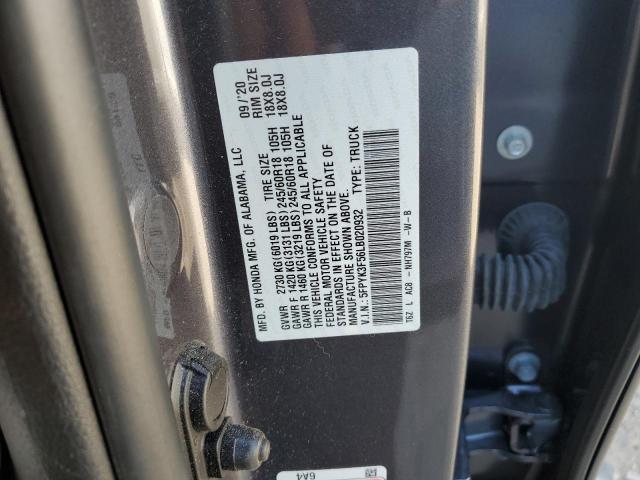 5FPYK3F56LB020932 Honda Ridgeline Rtl