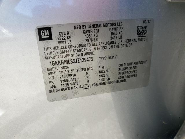 1GKKNMLS5JZ139475 GMC Acadia Slt-1