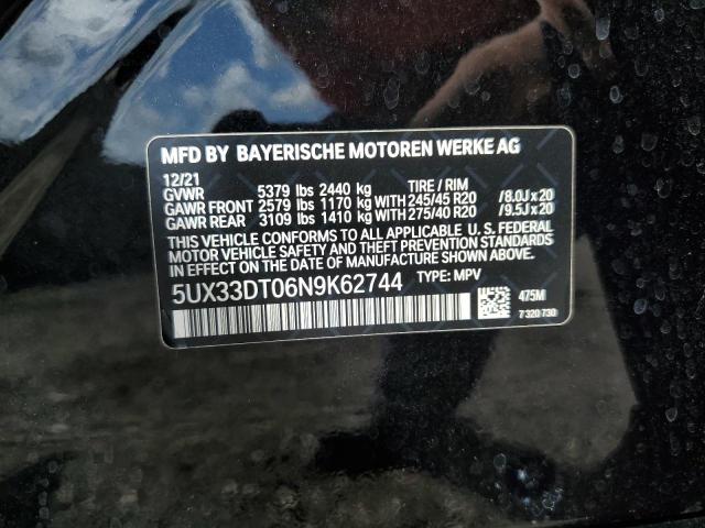 5UX33DT06N9K62744 BMW X4 Xdrive30i