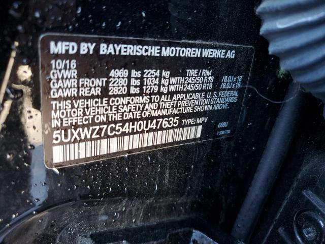5UXWZ7C54H0U47635 BMW X3 Sdrive28i