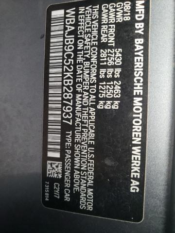 WBAJB9C52KB287937 BMW M550xi