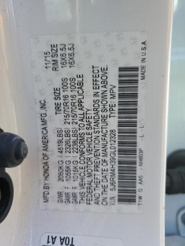 5J6RM4H39GL012328 Honda CR-V LX