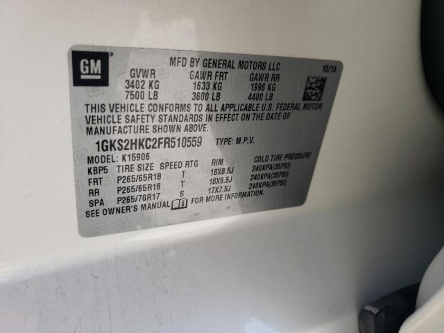 1GKS2HKC2FR510559 GMC Yukon Xl K1500 Slt