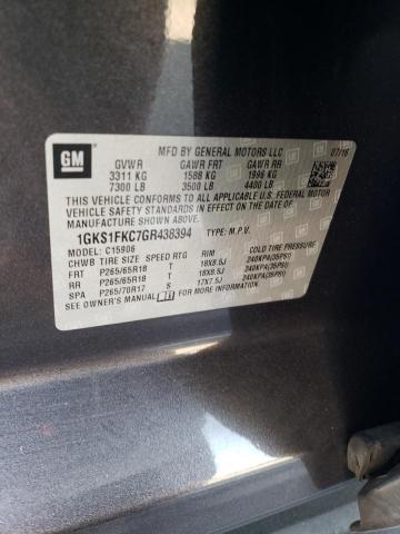 1GKS1FKC7GR438394 GMC Yukon Xl C1500 Sle