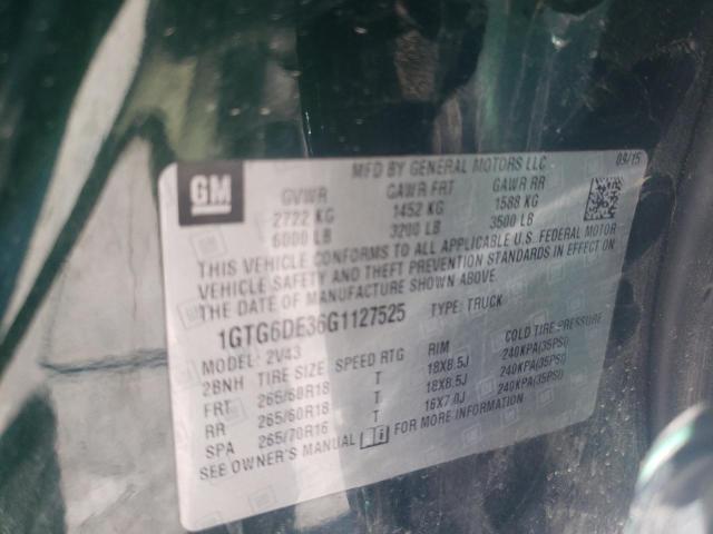 1GTG6DE36G1127525 GMC CANYON SLT