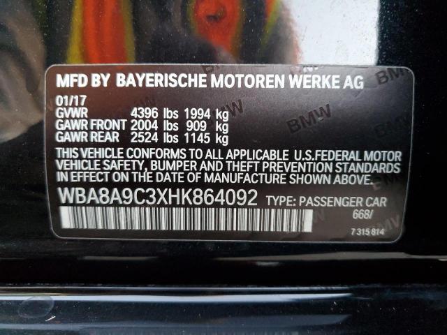 WBA8A9C3XHK864092 BMW 320 I